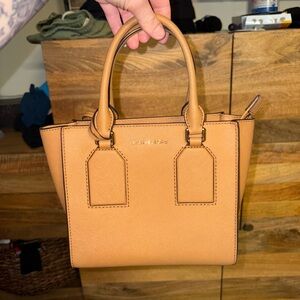 Michael Kors Tan Satchel with Gold Hardware